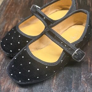 J. Crew Factory Black Kids Dress Shoes with Silver Accents